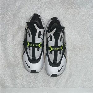 Nike Kids Black, White, and Neon Green Sneakers